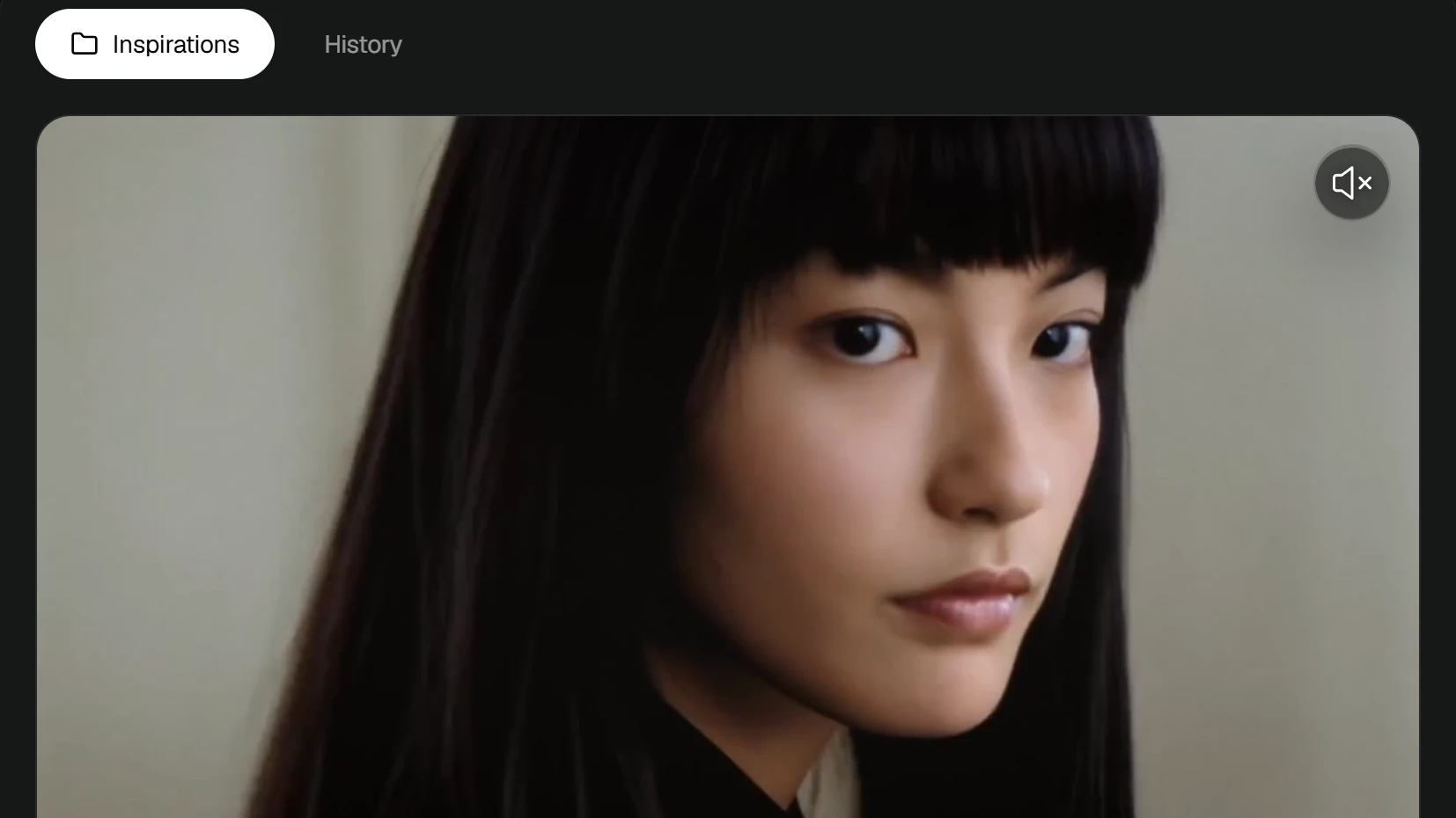 Screenshot of the video preview and Inspirations tab in the Kling AI Video editor