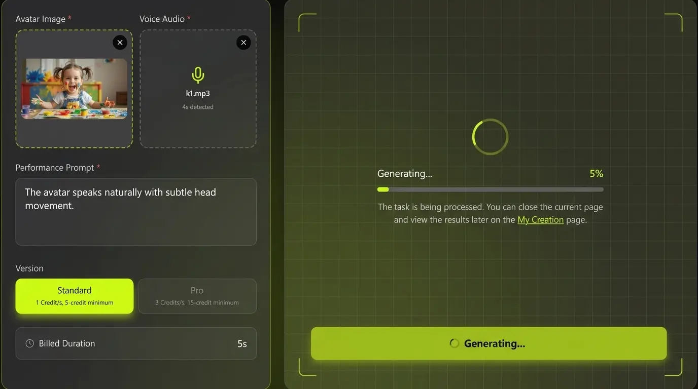 Generate and refine the talking video